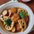 お麩でヘルシー＆ふわふわ！和風煮込みハンバーグ