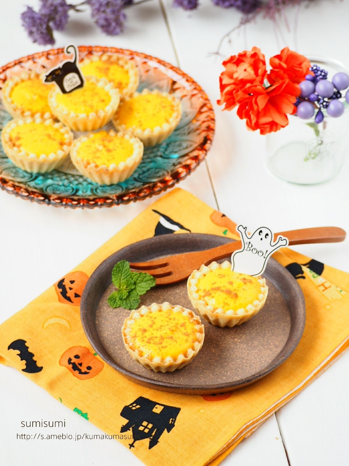 ちょこっとハロウィン！混ぜるだけのパンプキンタルト | レシピサイトNadia