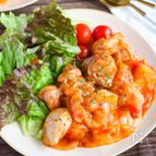 鶏肉とじゃがいものチーズトマト煮込み【チーズがとろ～り。】