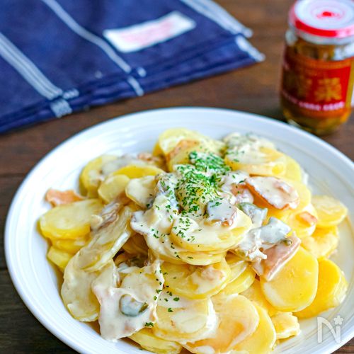 意外な美味しさでやみつき!!じゃがいもとザーサイのクリーム煮