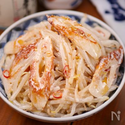 もやしとちくわのゴマポンマヨ和え🤤激安グルメありがとう🤩