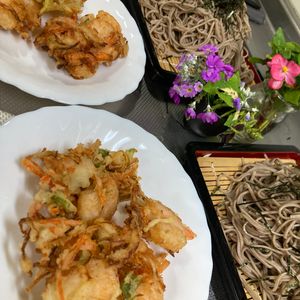 そら・ゆずの作ってみた!投稿(【かき揚げそば】年越しに♡海老と野菜のかき揚げ♬)