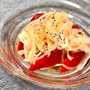 michuの作ってみた!投稿(トマトのサラダ〜新玉ねぎドレッシング)