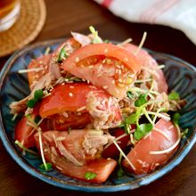 【5分で作れる！】トマトとツナの和風サラダ