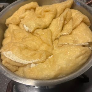 みーたんの作ってみた!投稿(お揚げの甘辛煮【いなり寿司やきつねそばに】)