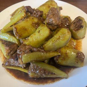 Shinoの作ってみた!投稿(満足おかず！焼肉のたれで♪ピーマンの豚こま詰め)