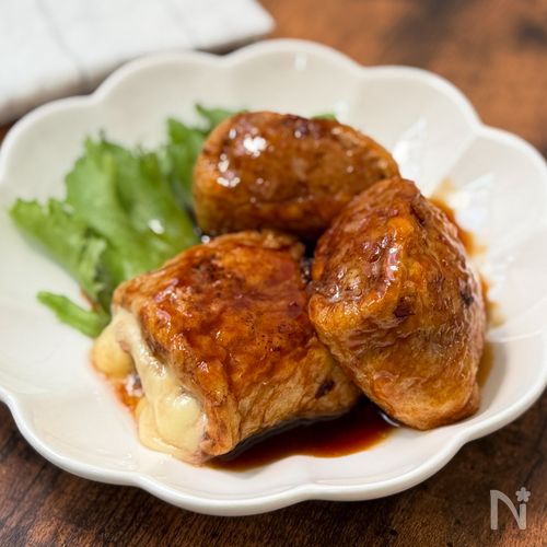 ご飯が進む!詰めるだけ簡単【油揚げつくね】