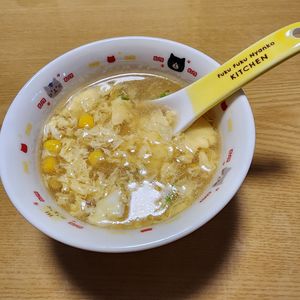 ナムディの作ってみた!投稿(３分で作れる☆『コーンと卵のとろみ中華スープ』)