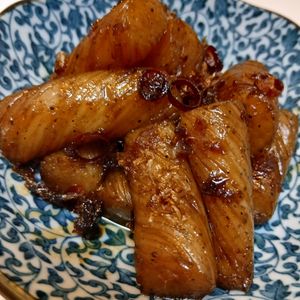 そらまめの作ってみた!投稿(作り置きにぴったり！おかか入り『こんにゃくの甘辛煮』)