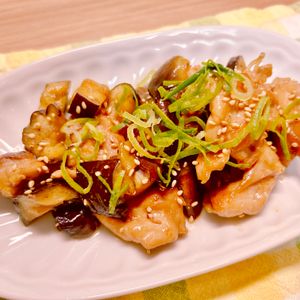 ビートの作ってみた!投稿(鶏肉と茄子のガリバタ炒め)