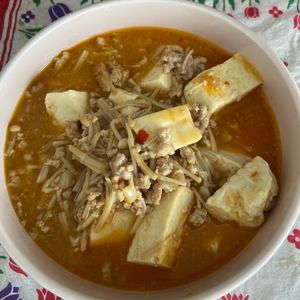 万福の作ってみた!投稿(えのきでかさ増し♩【麻婆えのき豆腐】)