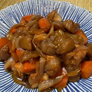 楽ラク手抜キッチン🐶🐾の作ってみた!投稿(簡単美味しい！厚揚げとこんにゃくの甘辛煮＊)
