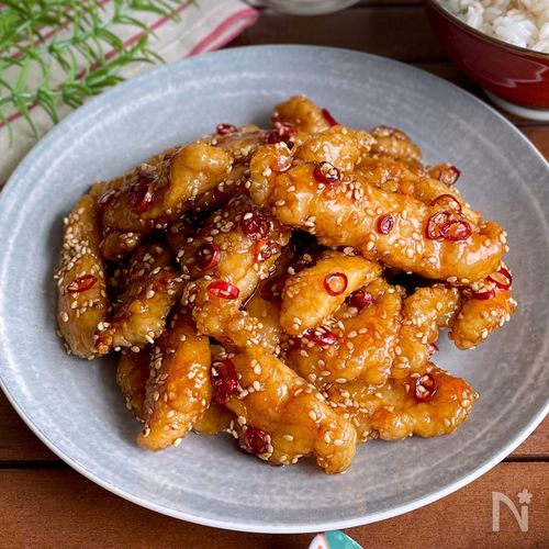 奪い合いになっちゃう美味しさ「鶏胸肉の甘辛スティックチキン」