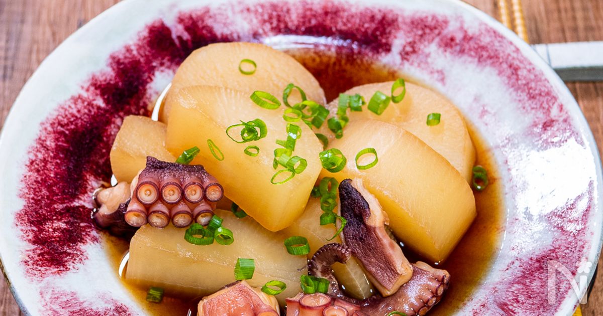 追い醤油がポイント「大根とタコの旨煮」