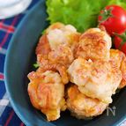 鶏肉のうまだし唐揚げ【#作り置き#揚げない#油は大さじ4】