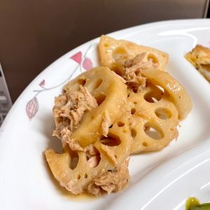 ケの作ってみた!投稿(レンジでラクラク♪『無限♡れんこんとツナのうまだれサラダ』)