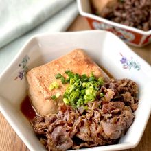 【すき焼き風肉豆腐】甘辛お出汁が豆腐にしみしみ♪