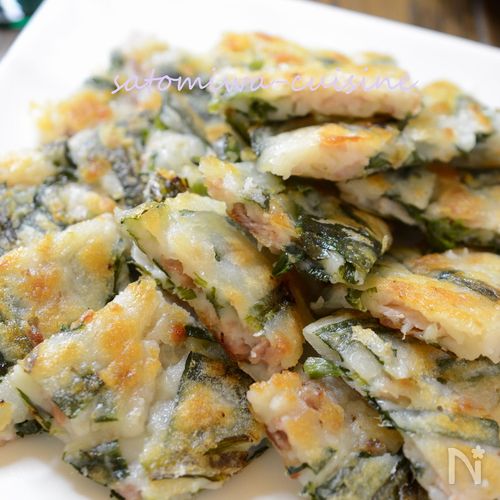 カリっ&もっちり【豚ニラの米粉チヂミ】お弁当にも!簡単旨い☆