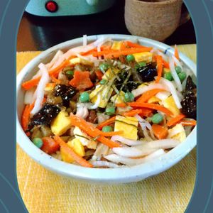 チョロリスの作ってみた!投稿(おせちの具材で ちらし寿司)