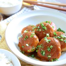 鶏つくねの味噌クリーム煮