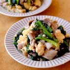【簡単♪豚こまとほうれん草の卵炒め】コスパ抜群×栄養たっぷり