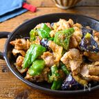 【おいしさ悶絶級！】豚こま肉とピーマン茄子の濃厚ごま味噌炒め