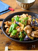 【おいしさ悶絶級！】豚こま肉とピーマン茄子の濃厚ごま味噌炒め