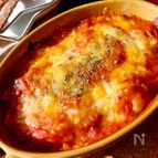 トマトジュースで作る♪とろとろトマトシーフードグラタン
