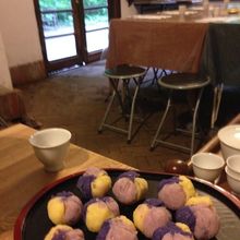 カラフルポテトの茶巾
