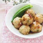 レンジでしっとり！オクラつくねの梅肉あん