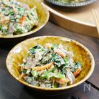 ほっとする味♪ほうれん草とこんにゃくの白和え