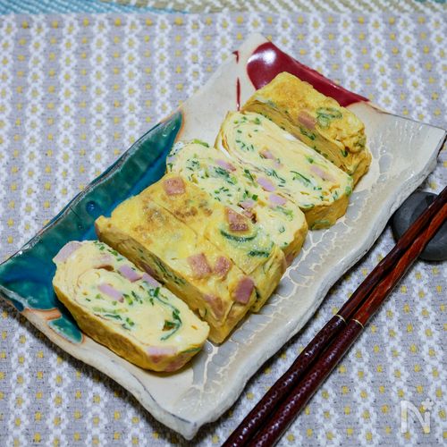 安心の味「白だしネギベーコン玉子焼き」