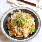 ツナと卵の焼きうどん《お肉なしでもOK！》