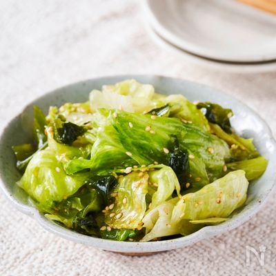 【レタスとわかめのナムル】火を使わず、和えるだけ!