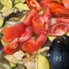 米粉あんで仕上げる鶏むね肉と夏野菜の中華丼の工程8