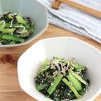 レンジで簡単副菜！小松菜とおじゃこのごま油風味