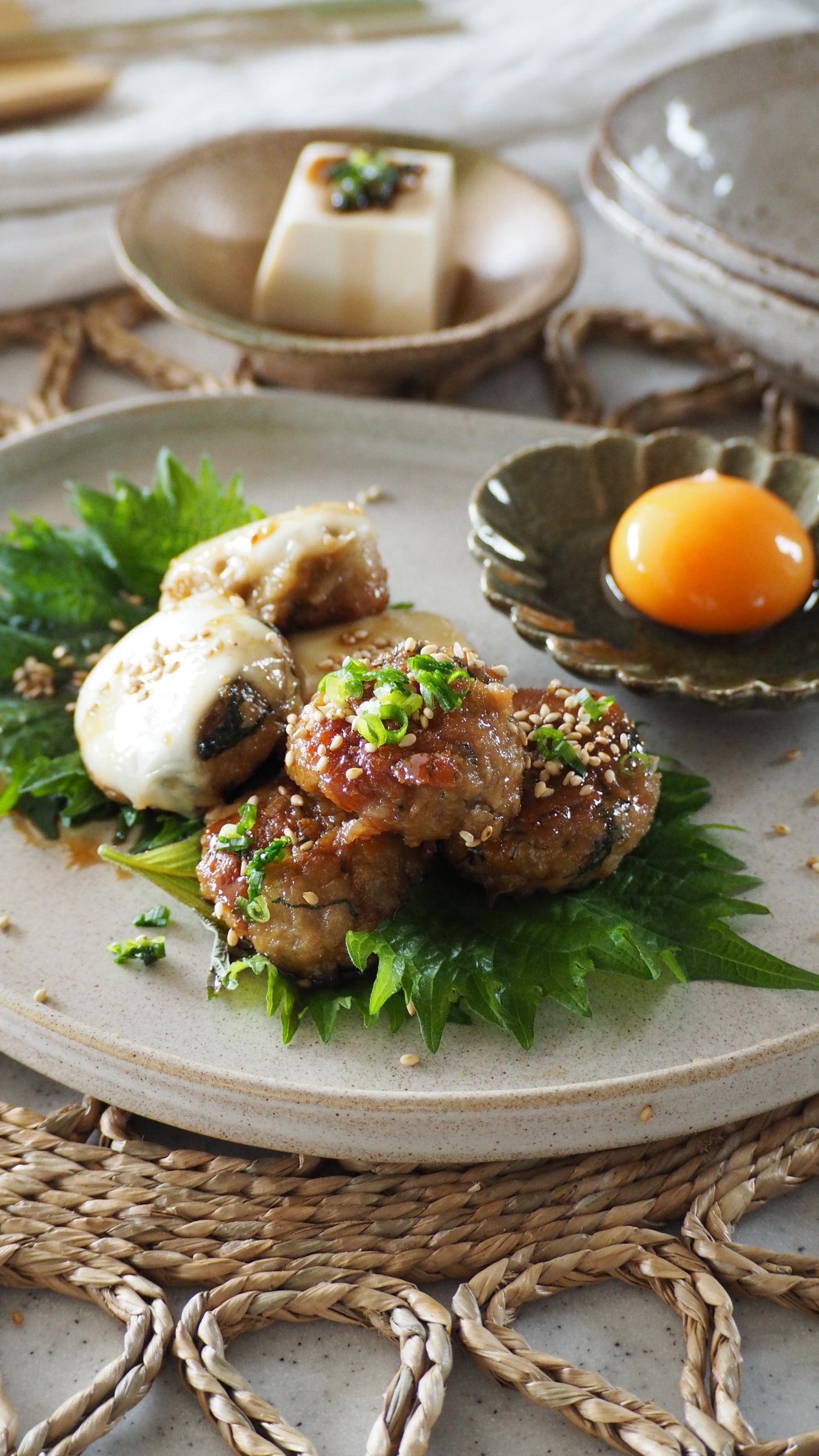 蓮根×大葉の豆腐つくね】ふんわりつくねの中にシャキッと食感 | レシピ