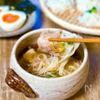 【ねぎ豚つけそうめん】めんつゆ飽きたらこれ♪