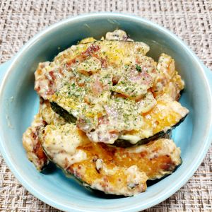 よっこの作ってみた!投稿(【かぼちゃとベーコンのハニマヨマスタード】こっくり濃厚♡)
