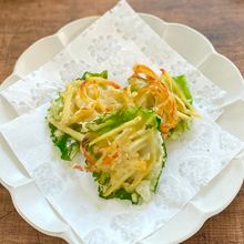 さきいかと生姜のかき揚げ