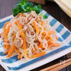 味がしみしみ♪『糸こんにゃくとツナにんじんのきんぴら』