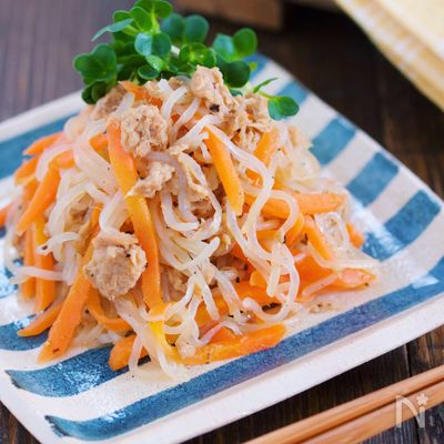 味がしみしみ♪『糸こんにゃくとツナにんじんのきんぴら』