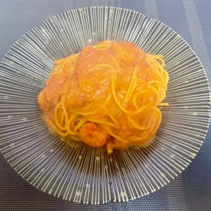 usaの作ってみた!投稿(フライパン１つ！生クリーム不要！濃厚海老トマトクリームパスタ)