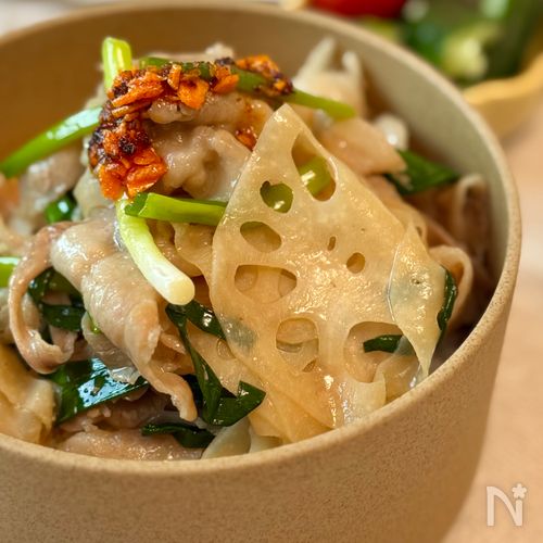 10分で完成!【豚バラれんこん丼】