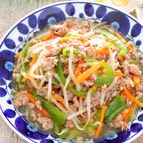 ［ひき肉と野菜のうま塩あんかけ］旨みたっぷり！美味しい塩だれ