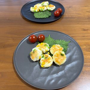 こむぎの作ってみた!投稿(枝豆×コーン【ふわふわはんぺん焼き】白だしで旨みアップ♪)