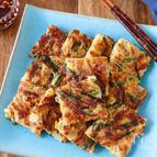 ヘルシー！オートミールの野菜たっぷりチヂミ