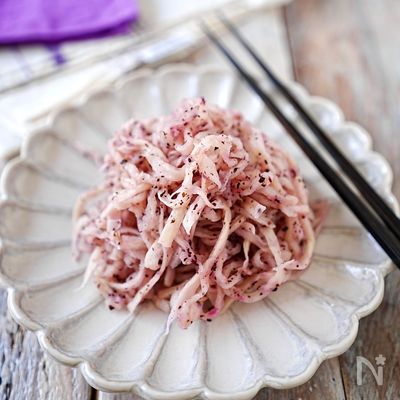 切り干し大根の酢の物〜ゆかり風味【糖質制限・ダイエット】
