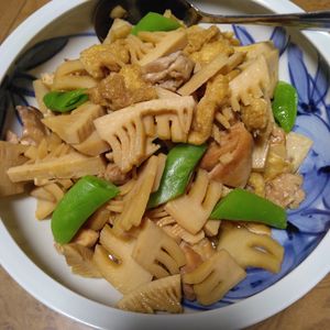 ももの作ってみた!投稿(旬を味わう♪旨み広がる【鶏肉とたけのこの甘辛煮】)