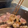 ブロッコリーと鶏肉のごまだれ炒めの工程2